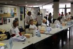 Prêts pour l'accueil des participants.